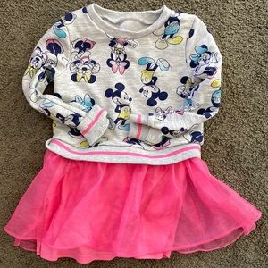 Disney sweatshirt dress with attached tutu bottom size 4t